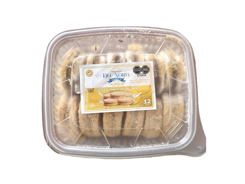 Alfajor de natilla y manjar blanco 12 Unidades Por Caja