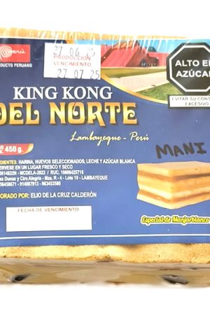 King Kong Manjarblanco Y Mani 450 Gramos (2 Sabores)
