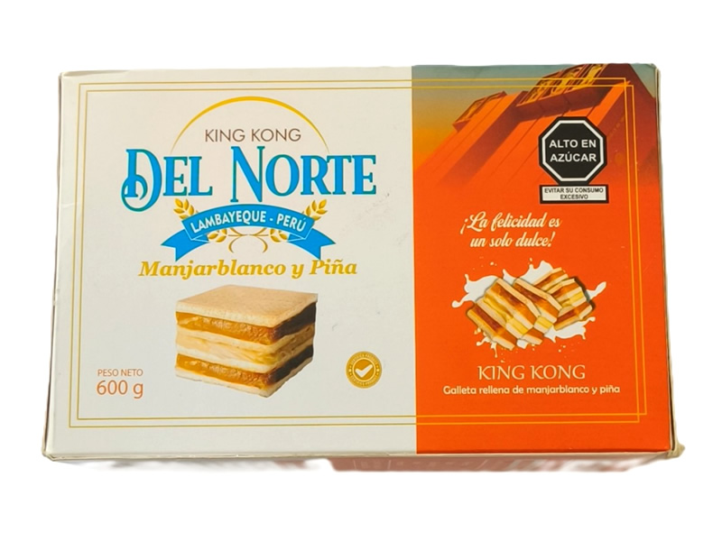 King Kong Manjarblanco Y Piña 600 Gramos (2 Sabores)