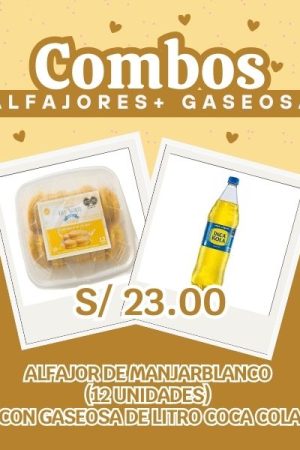 ALFAJOR DE MANJARBLANCO (12 UNIDADES) CON GASEOSA DE LITRO INCA KOLA